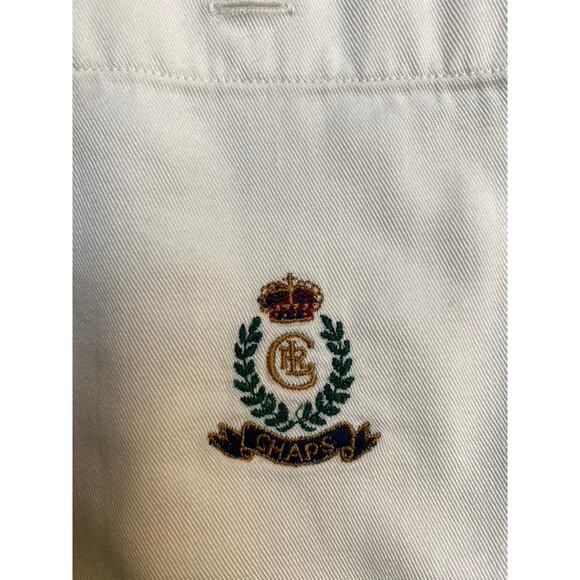 Chaps Button Down Shirt Long Sleeve Cotton White Embroidered - Picture 8 of 8